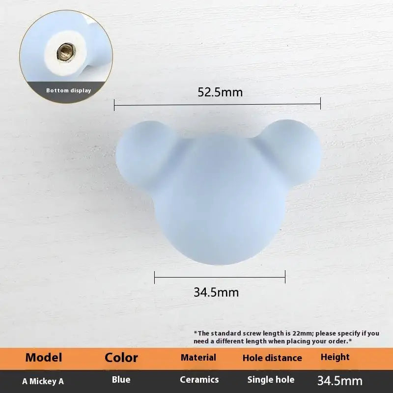 1pc Children's Furniture Handles Nordic Ceramic Children Room Cabinet Handles Macaron Colorful Round Drawer Knobs And Pulls