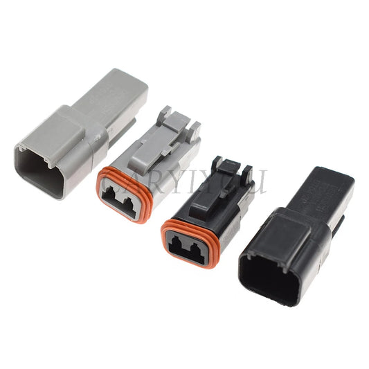 2 pin male female sealed waterproof wire connector plug for automotive and industrial wiring