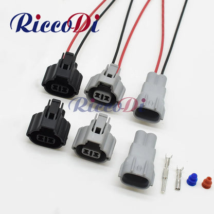 2 pin sealed automotive wire harness connector with sensor housing male female plug
