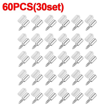 Cross Self-Tapping Screws with Nonslip Rubber Support — Cabinet Board Laminate Glass Partition Shelf Nails 8–100pcs
