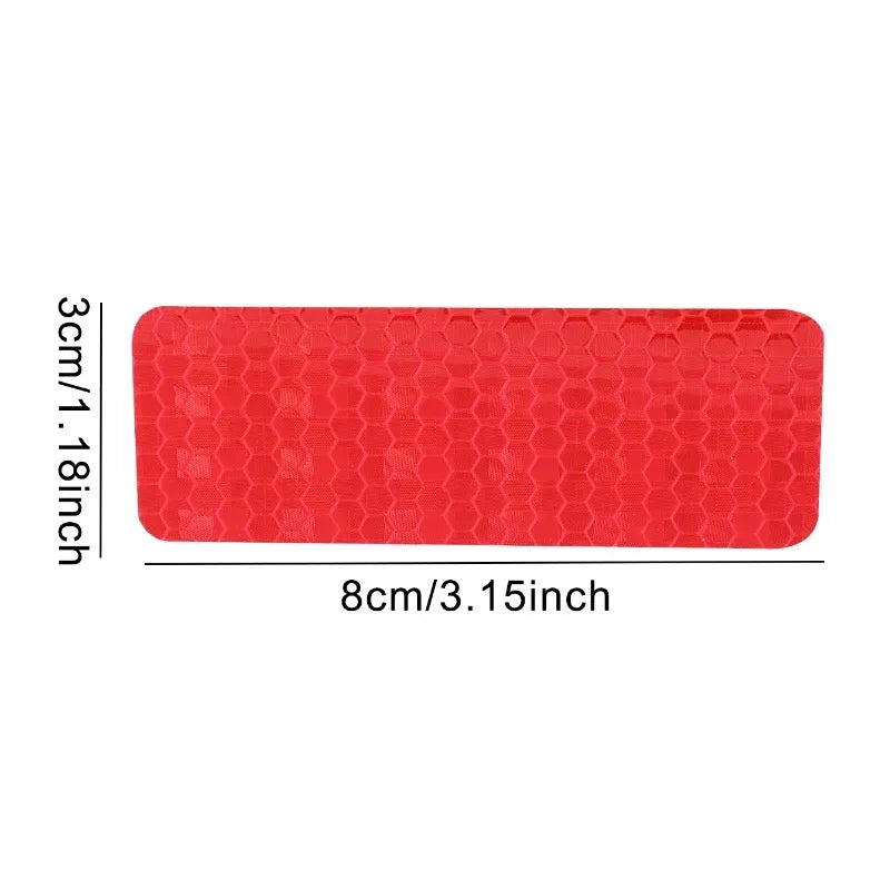 Car Bumper Reflective Safety Strip Stickers – Warning Reflector Tape for Auto Exterior & Interior (10pcs)