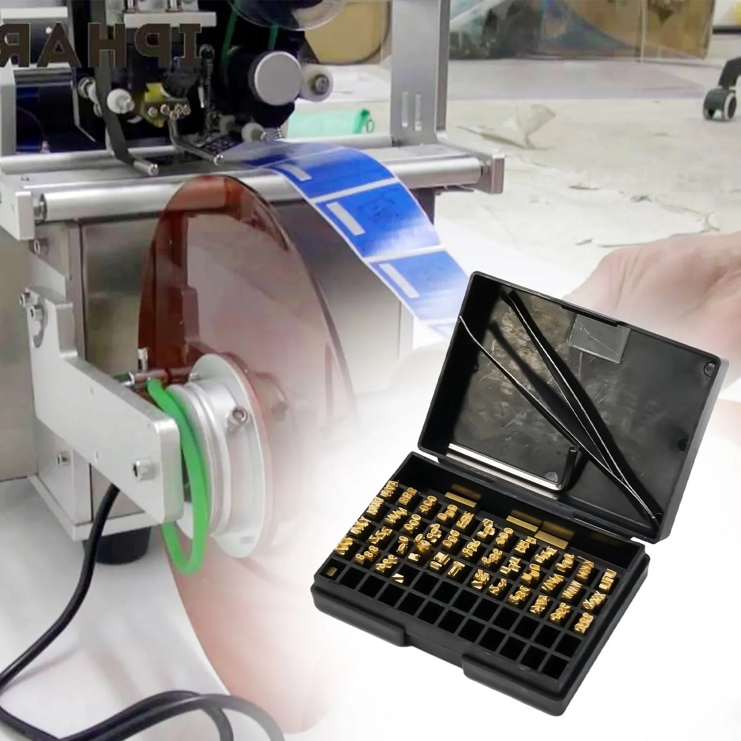 120pcs 2*3*15mm Hot Stamp Pper Letters Thermal Ribbon Printing Font Ding Machine Word Grain For Manual Semi-automatic Ding Machi