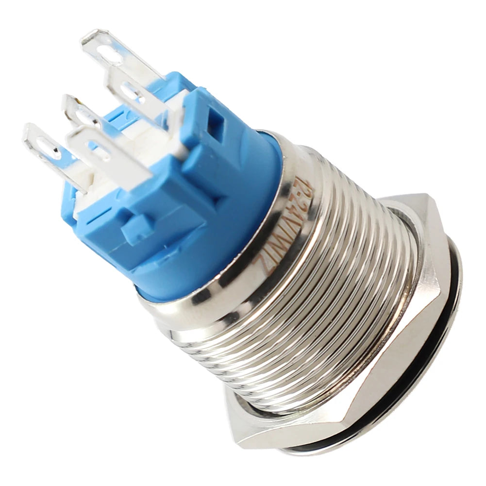 Control Systems Yellow Light Momentary Button Switch 12-24V Momentary Push Button Compact Push Button IP66 Push Button