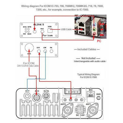 U5 Link COM Radio Connector For Radio Connector With Power Interface Pc66 Power Saving Box For HRD/DM780/LOGG32