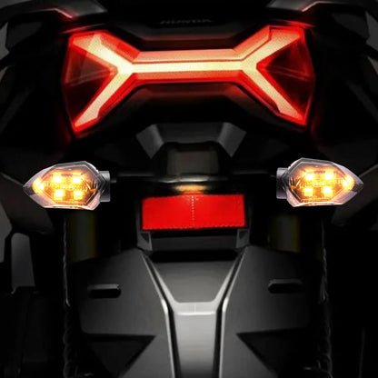 4/2pcs Mini Motorcycle Smoke Lens Turn Signal Light 5LED 12V Amber Blinker Lamp Motorcycle Universal Led Blinker Indicator Light