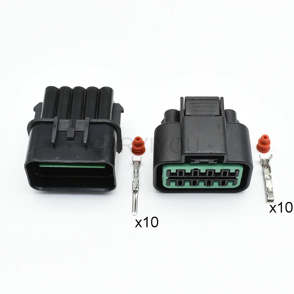 PB625-10027 / PK501-10020 Automotive 10-Pin Waterproof Connector — Female Male Plug for Car & Motorcycle