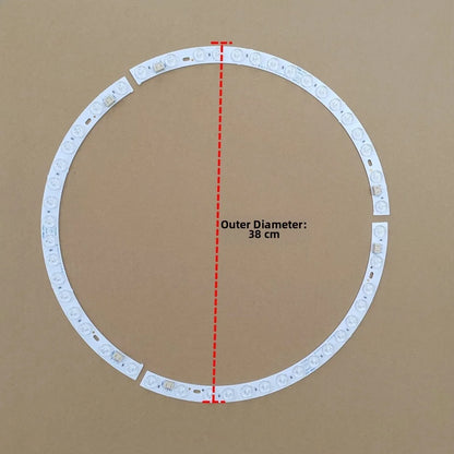 Curved LED Strip 38cm Curved Fan Light LED Strip Three-Color Changing Magnetic Mount 36W For 38cm Diameter Fan Lights