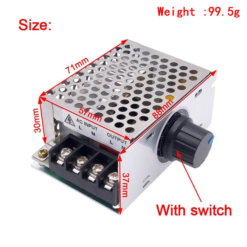 New 4000W Imports Of High-Power Thyristor Electronic Regulator Dimming Speed Thermostat Housing With Lnsurance