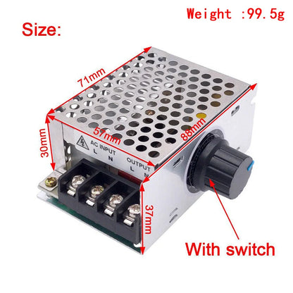 New 4000W Imports Of High-Power Thyristor Electronic Regulator Dimming Speed Thermostat Housing With Lnsurance