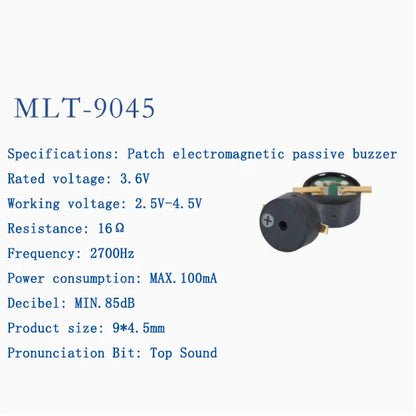 Active and Passive Electromagnetic Patch Buzzers MLT-4020 MLT-5018 MLT-5020 MLT-5030 5525 7525 8530 8540 9025 9032 9045 MLT9650