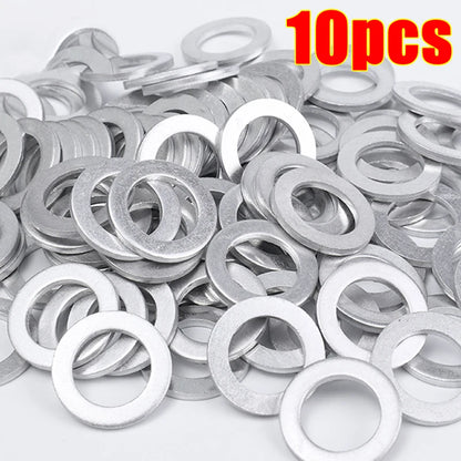 14mm Aluminum Oil Drain Plug Crush Washer Set — Universal Oil Change Gasket Kit