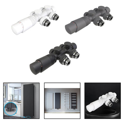 Brass Heating Kit Thermostatic Radiator Valve 7 Adjustable Temperature Levels For Bathroom Radiator Setups Radiator Valve