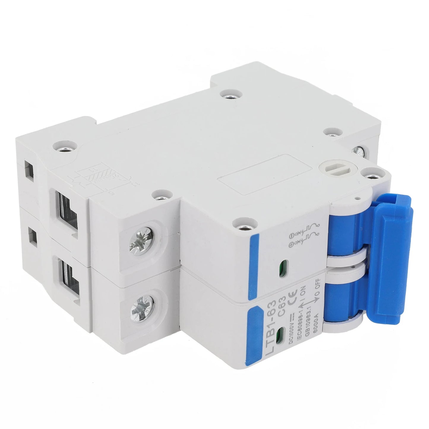 For Solar Photovoltaic Compatible DC 1000V Circuit Breaker Available in 6A to 63A Rated Currents for Overload Protection