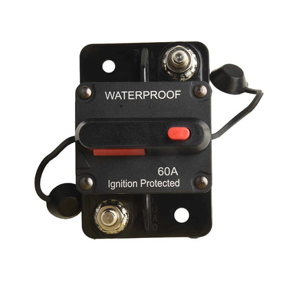 Color Black Manual Reset Fuse Sealed And Waterproof M6 Connection Studs Manual Reset Switch Protective Rubber Cap