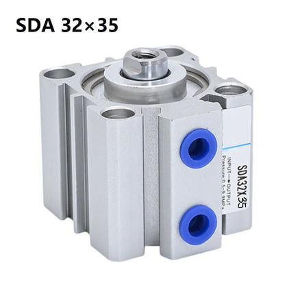 1pcs SDA Thin Cylinder 32X35 Pneumatic Air Cylinder 32mm Bore 35mm Route Thin Air Cylinder 1/8 PT 30-800 Mm/s