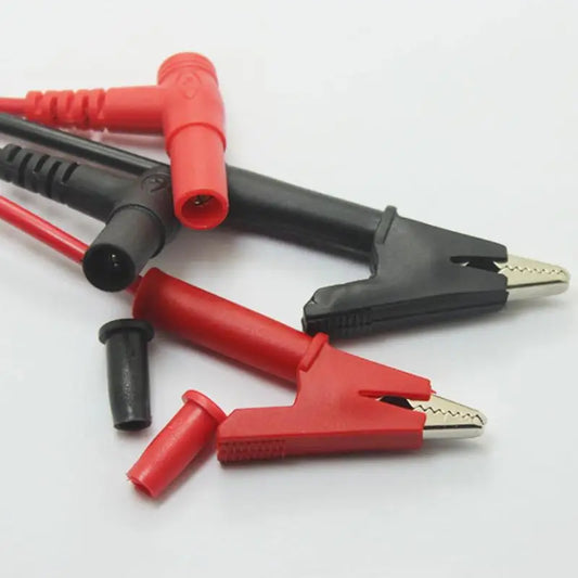 New 1Pcs To Banana Plug Test Cable Lead Connector 10A Crocodile Clip Electrical Test Lead For Multimeter Testing Alligator Clips