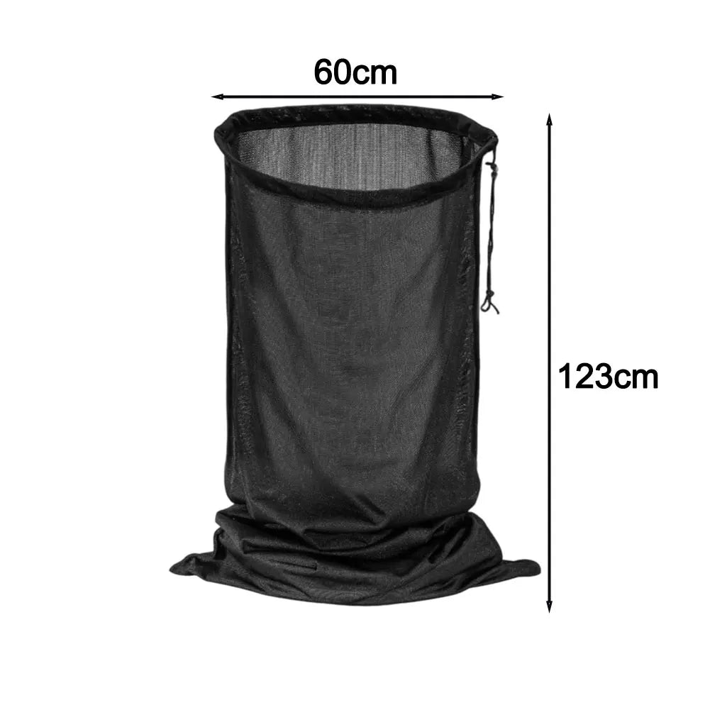 Wood Chipper Collection Bag 24x48 with Heavy Duty Plastic and Double Rope Lock for Long Term Use in For Leaf Mulching