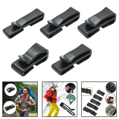 Reliable Sturdy Black Plastic Backpack Strap Adjustable Closing Buckle Convenient Dimensions Slip Keeper Buckle X Belt Buckle