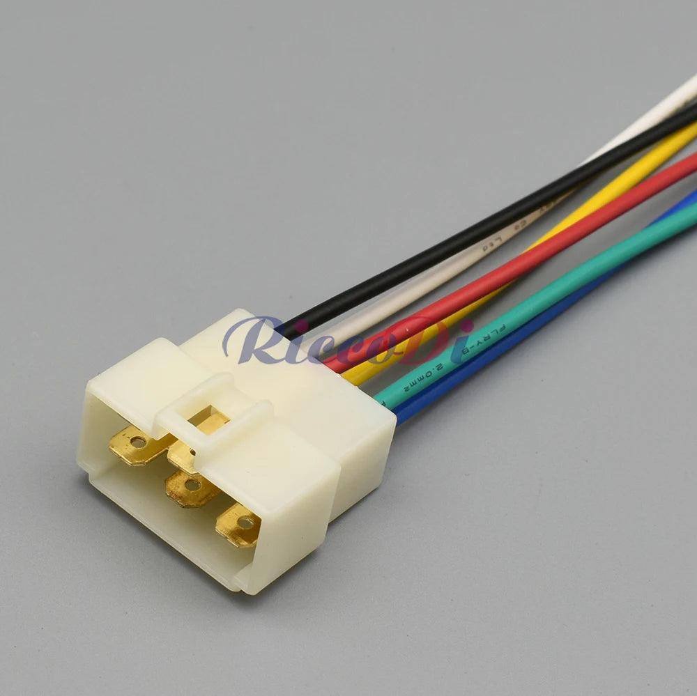 6.3mm Series 6-Pin Automotive Connector DJ7061-6.3-11 / DJ7061-6.3-21 | PA66 Sealed Male Female Plug with Terminals