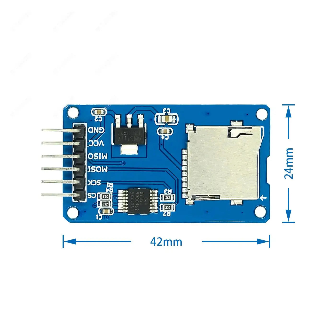 5pcs/lot Micro SD / TF Card Reader Module – SPI Interface with Level Converter
