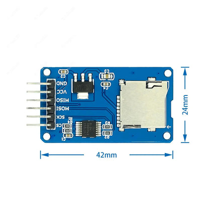 5pcs/lot Micro SD / TF Card Reader Module – SPI Interface with Level Converter