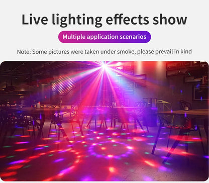 Sound Activated LED Disco Ball Light with Remote Remote Party Lamp