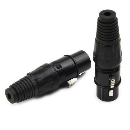 XLR DMX 3-Pin Male & Female MIC Snake Plug Audio Microphone Cable Connector, Signal Transmitter