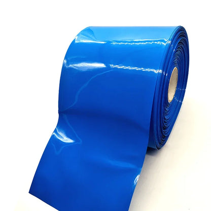 Blue PVC Heat Shrinkable Tube 100mm–600mm Insulating Sleeve for Lithium Battery Package Plastic Shrink Film
