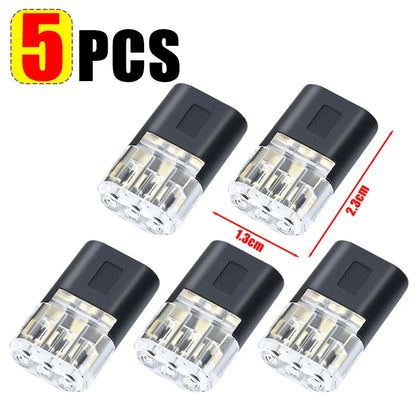 3-Wire Quick Connect Automotive Electrical Connector No-Weld 1.3x2.3cm