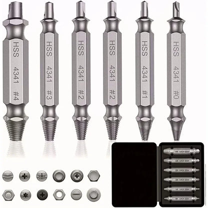 Screw Extractor Drill Bit Set Bolt Remover Tool 4/6pcs