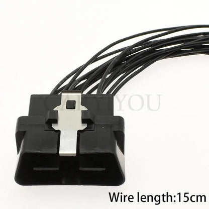 MG610761-5 Automotive 16-Pin OBD2 Diagnostic Connector — Black Female Wire Socket with 20cm Cable