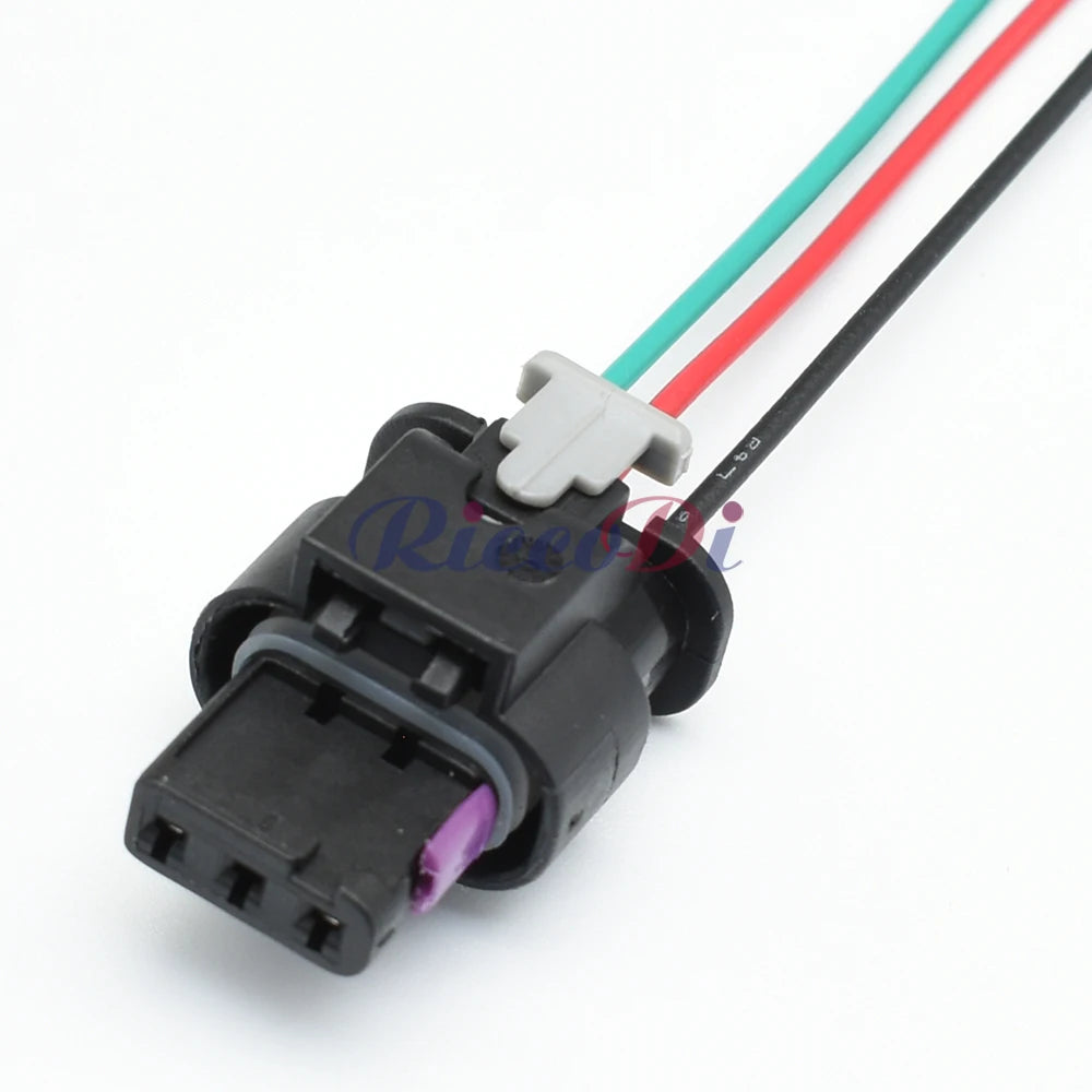 3-Pin 1.2mm Waterproof Electronic Connector 1718653-1 4F0973703A DJ7033WA-1.2 PA66 for VW Audi