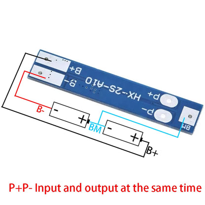 2S 7.4V 18650 Lithium Battery Protection Board with 8A Working Current and 16A Current Limiting