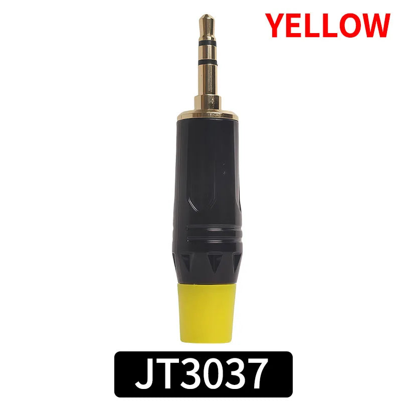 Gold-Plated 3.5mm Stereo Audio Plug Connector DIY Soldering Jack for Headphone Microphone Speaker AUX Cable