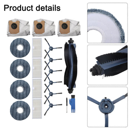 Home Maintenance As Shown Robot Vacuum Components Large Capacity Dust Bags For Disposal Replacement Brush Kit Sturdy Dust Bags