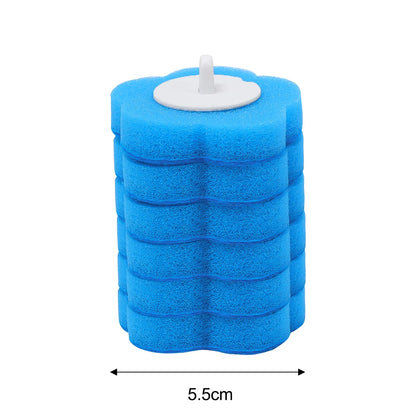 6/60PCS Disposable Toilet Brushes Heads Set Dissolving Deodorization Sponge Cleaning Pads Home Bathroom Cleaning Accessories
