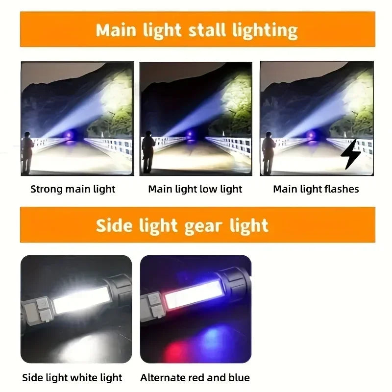 19000000LM Super Powerful Flashlight Rechargeable LED Torch COB Lantern