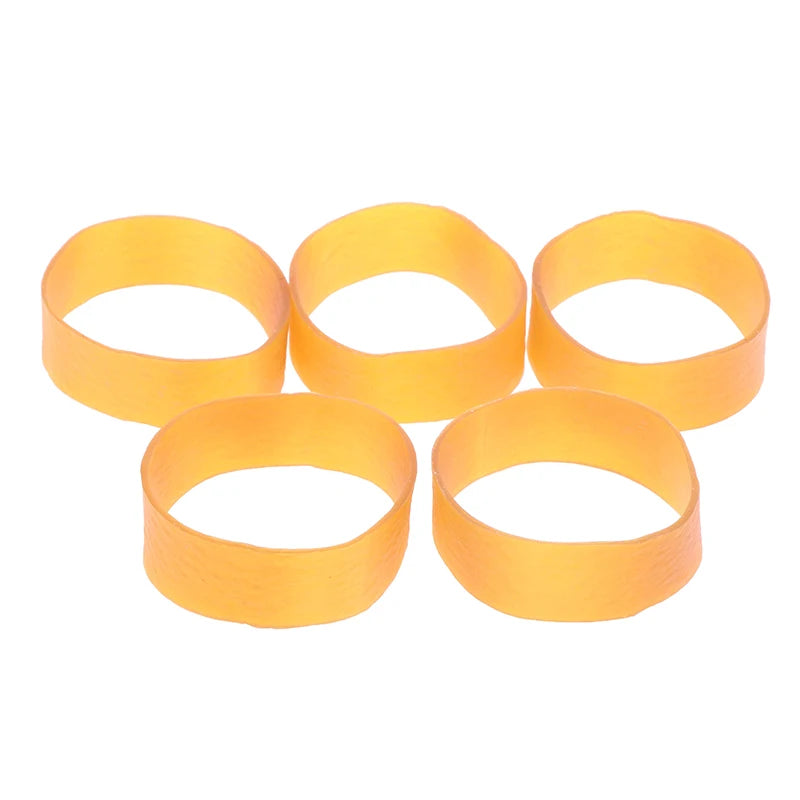 Yellow Rubber Bands 7×2cm High-Elastic Latex Rings | Office Stationery | 10 / 20PCS