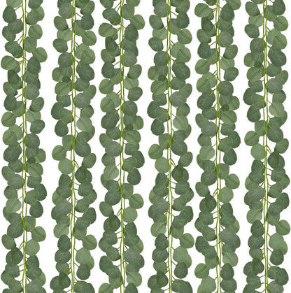 2.2M Artificial Eucalyptus Garland – Green Eucalyptus Vine Plant for Wedding Arch, Wall & Home Garden Decoration