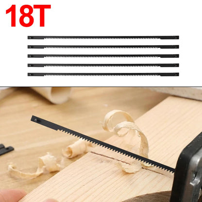 10/14/18/24T Carbon Steel Scroll Saw Blades Precision Fretsaw Sharp Fine Cut Blades for Plastic Metal Wood DIY Crafting Tools