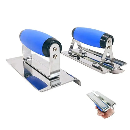 New 1Pcs Rubber Handle Plastering Trowel Concrete Trowel Drywall Tools Stainless Steel Corner Shaping Trowels Corner Tool