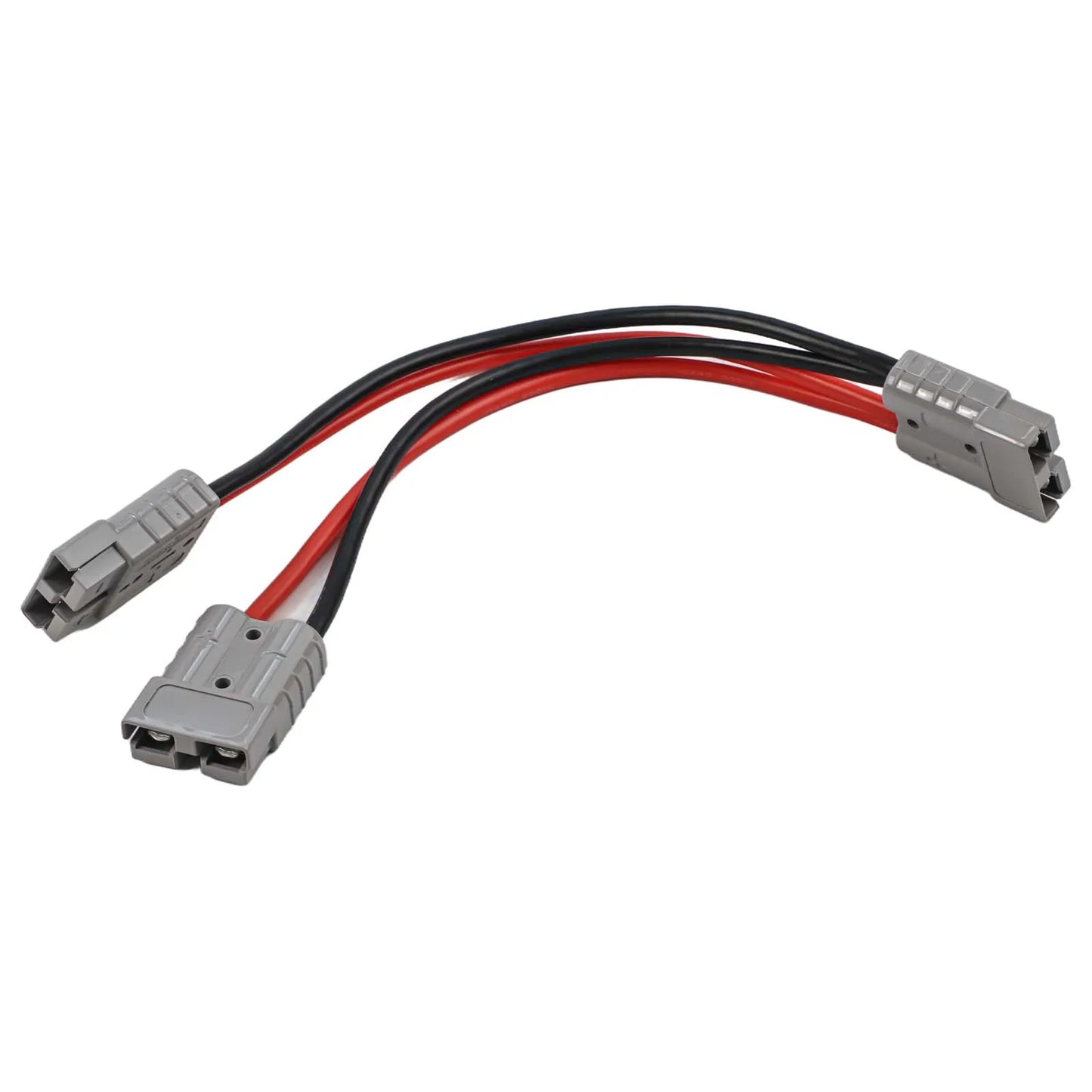 1pc 50A For Anderson Plug Connector Double Y Adapter 4mm Car Cable 4 Square Wires 30cm For Forklifts Stackers Vehicles