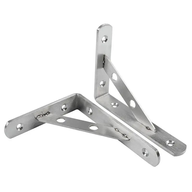 2Pcs Angle Bracket Heavy Duty For Wall Angle Bracket Stainless Steel L Type Bracket