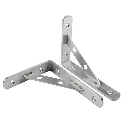 2Pcs Angle Bracket Heavy Duty For Wall Angle Bracket Stainless Steel L Type Bracket