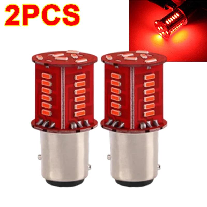 1/4pcs 1157 Strobe Brake Light Streamer BAY15D P21/5W DRL Reversing Parking Turn Signal Stop Tail Lamp for Auto Motorcycle