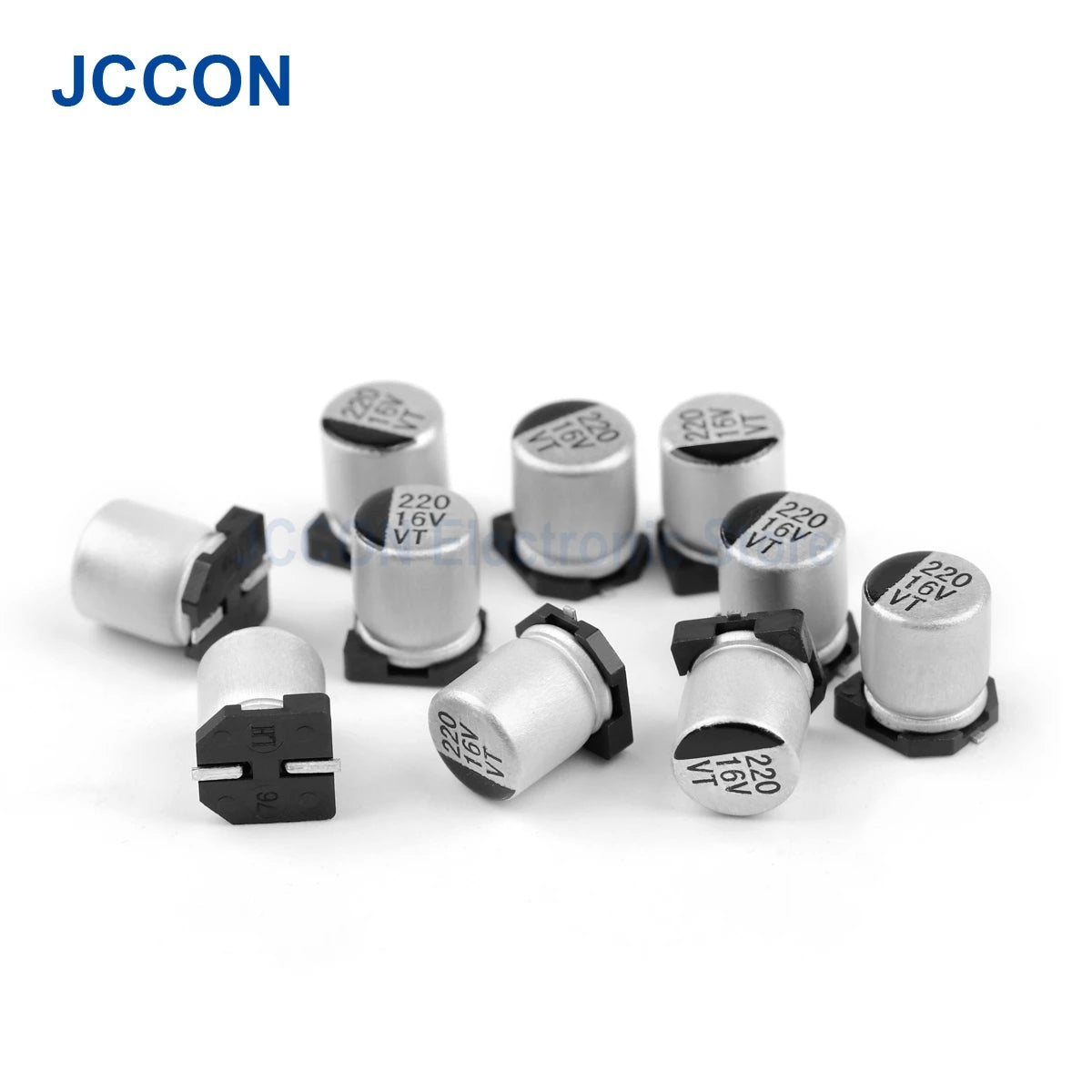 SMD Aluminum Electrolytic Capacitor 6.3V–100V 0.47UF–1000UF for Electronic Circuits and Devices