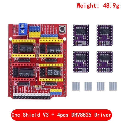 CNC Shield V3 Expansion Board for Engraving Machine and 3D Printer with A4988/DRV8825 Drivers