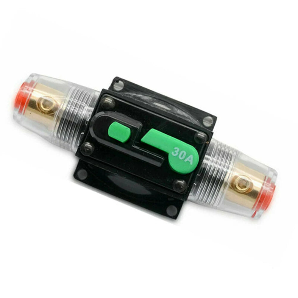 Car Boat 10A to 100A AMP Circuit Breaker Fuse Reset for 12V 24V 48V DC with Waterproof Housing and Manual Reset for Overload