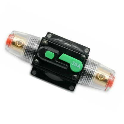 Car Boat 10A to 100A AMP Circuit Breaker Fuse Reset for 12V 24V 48V DC with Waterproof Housing and Manual Reset for Overload