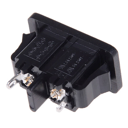 New 5Pcs IE320 C8 Power Plug AC250v 2.5a Iec320 C8 Male 2 Pins Power Inlet Socket Contor